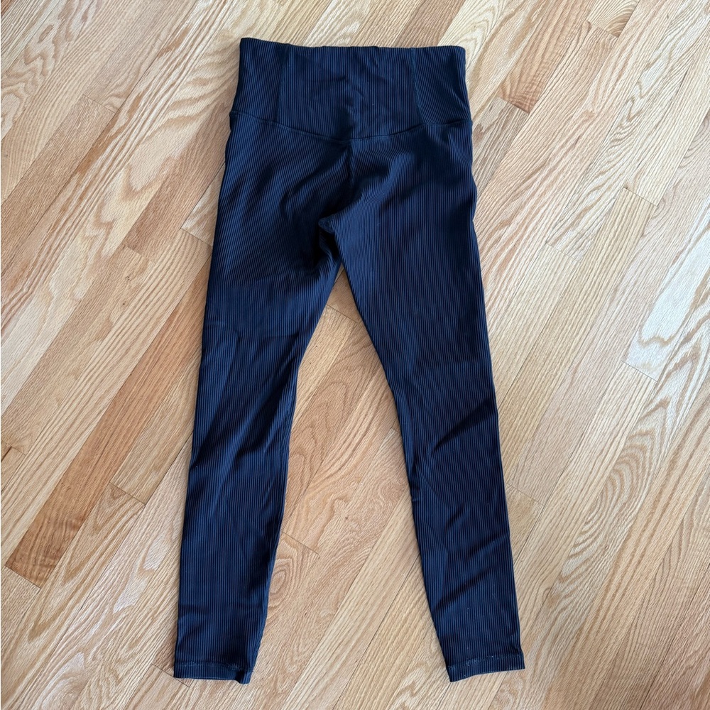 Athleta Elation Rib Black High-Waist Leggings - Picture 3 of 5